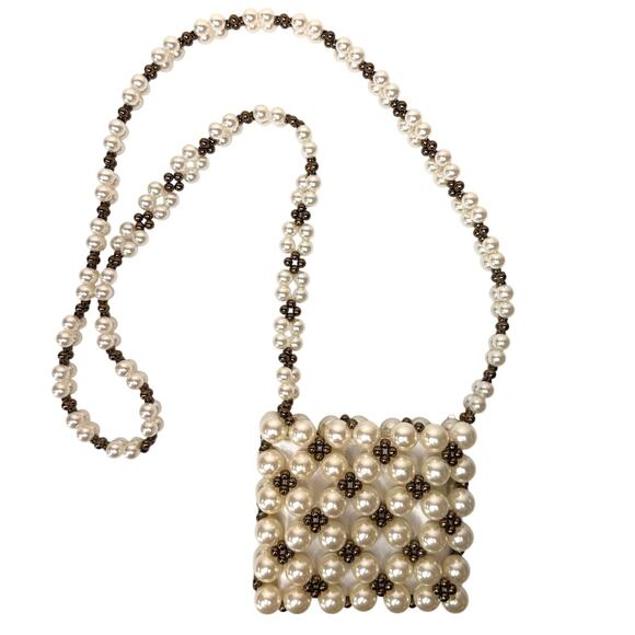 Free People Handbags - FREE PEOPLE Pearl Mini Crossbody Bag Chunky Glam Going Out Dressy Party‎